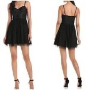 Jill Stuart Black Lace Bustier Mini Dress - Size 8